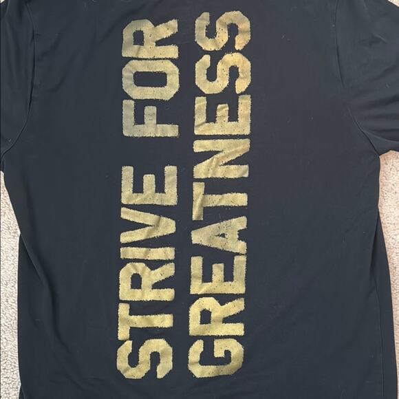 Nike Dri-Fit Black Graphic Short Sleeve T-Shirt Strive For Greatness Men's XL - Picture 5 of 6